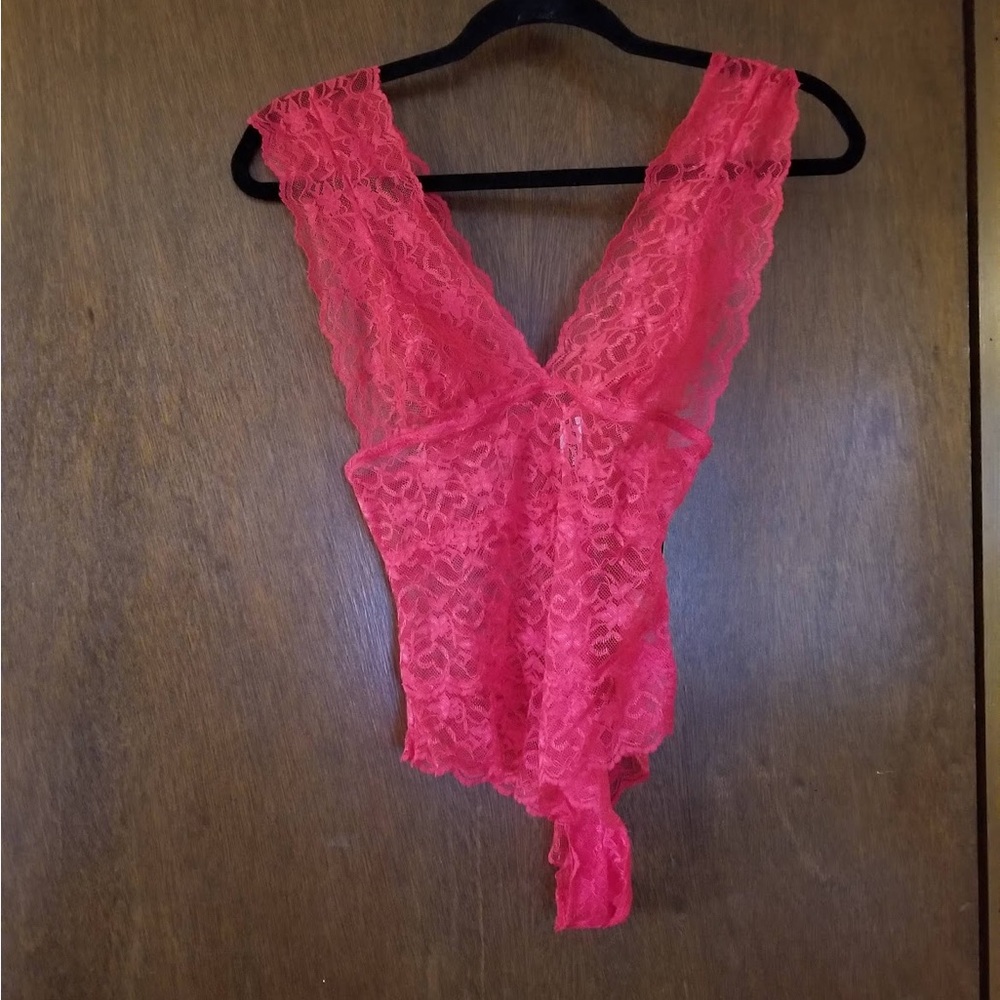 Lace Red Lingerie Teddy